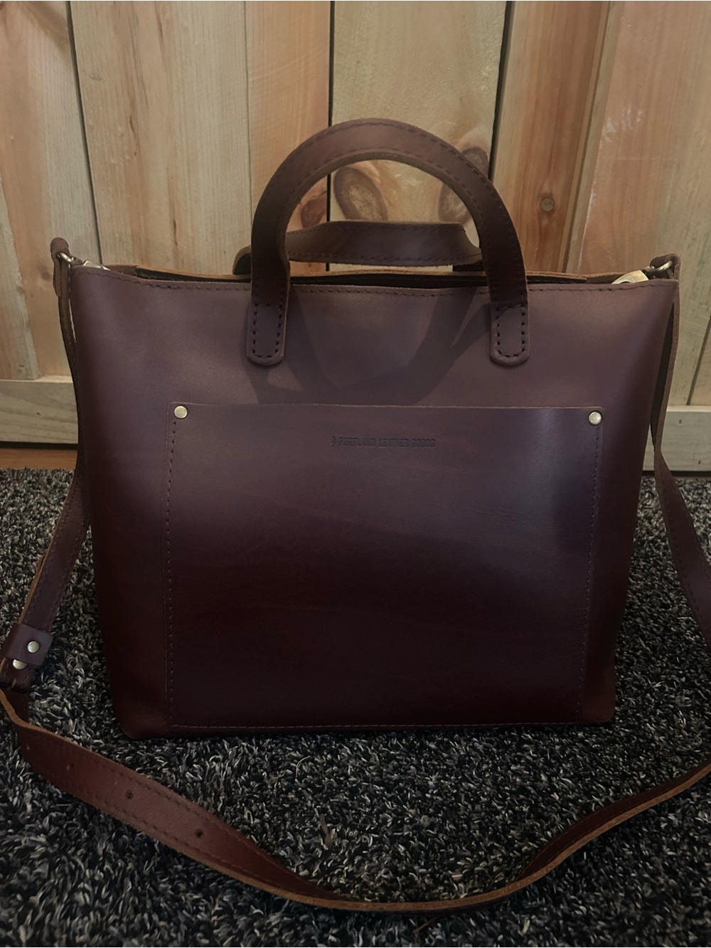 Portland Leather Crossbody Satchel in Rich Brown